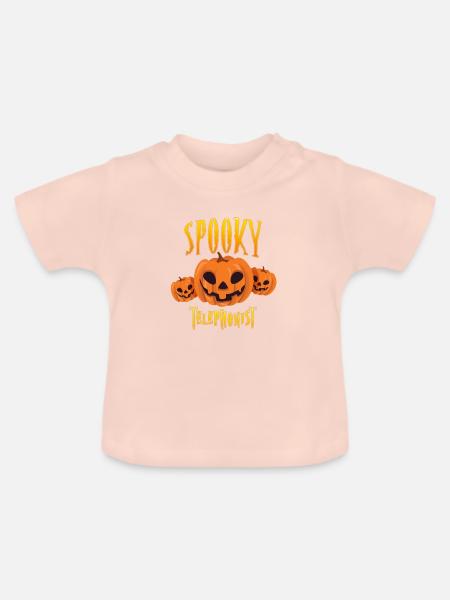 Gruseliger Telefonist - Baby Bio-T-Shirt mit Rundhals - Kristallrosa