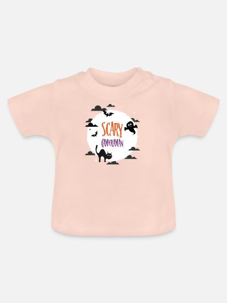 Gruseliger Kameramann - Baby Bio-T-Shirt mit Rundhals - Kristallrosa