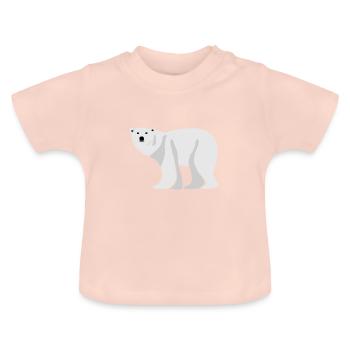 Einsamer Eisbär - Baby Bio-T-Shirt mit Rundhals - Kristallrosa - Vorne