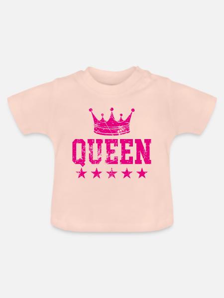 Queen Krone - Baby Bio-T-Shirt mit Rundhals - Kristallrosa
