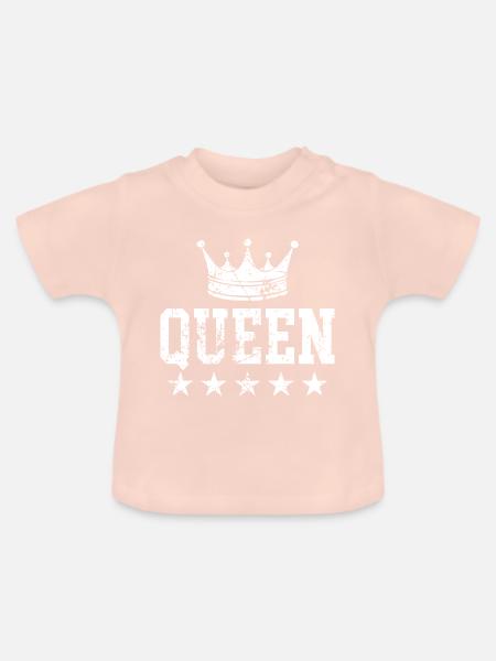 Queen Krone - Baby Bio-T-Shirt mit Rundhals - Kristallrosa