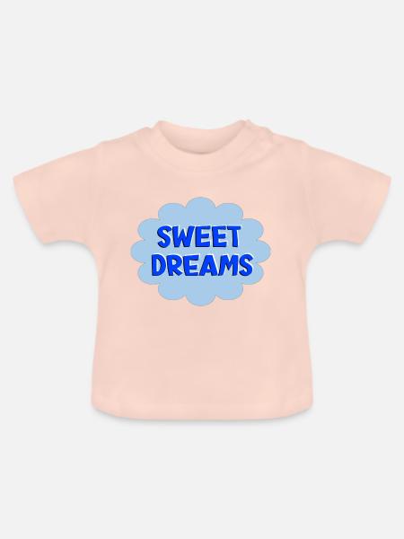 sweet dreams, schöne Träume - Baby Bio-T-Shirt mit Rundhals - Kristallrosa