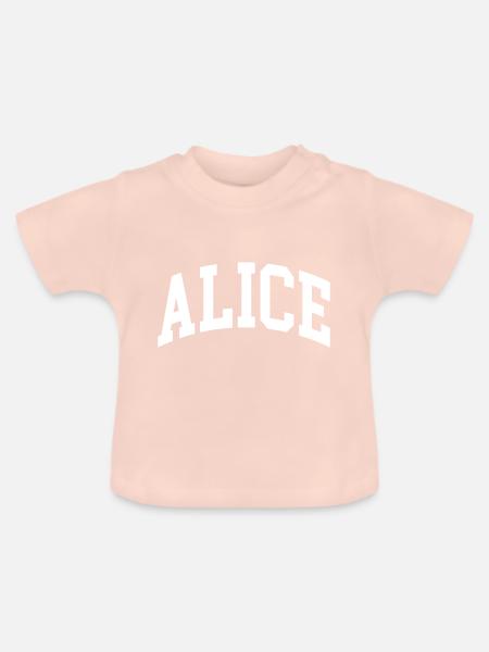 Alice - Baby Bio-T-Shirt mit Rundhals - Kristallrosa
