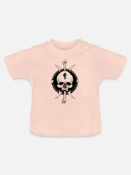 Mystical Black Magic Schädel - Baby Bio-T-Shirt mit Rundhals - Kristallrosa