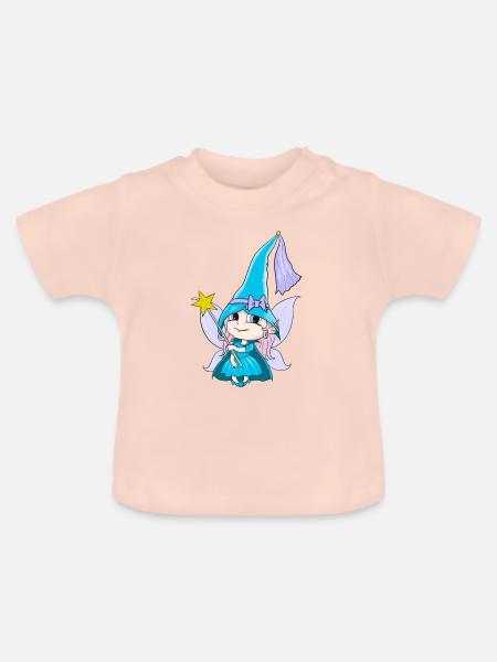Süße Fee Elly - Baby Bio-T-Shirt mit Rundhals - Kristallrosa