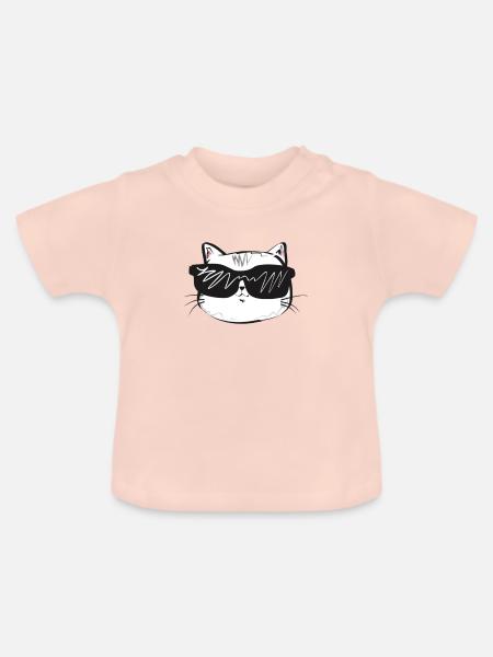 cat - Baby Bio-T-Shirt mit Rundhals - Kristallrosa