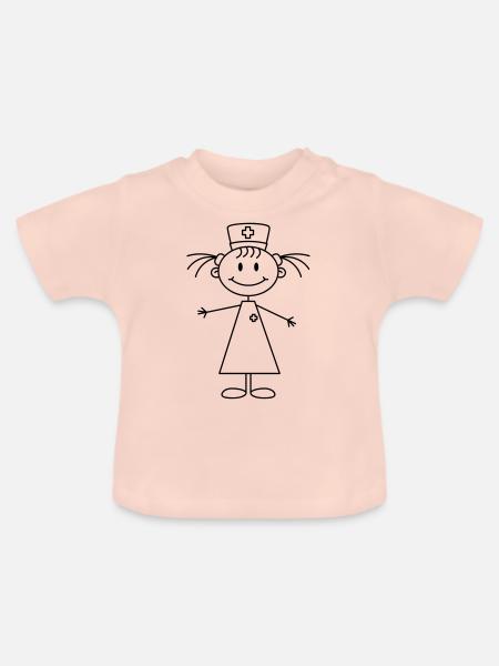 nurse - Baby Bio-T-Shirt mit Rundhals - Kristallrosa
