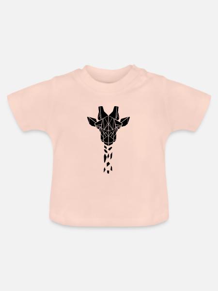 Giraffe - Baby Bio-T-Shirt mit Rundhals - Kristallrosa