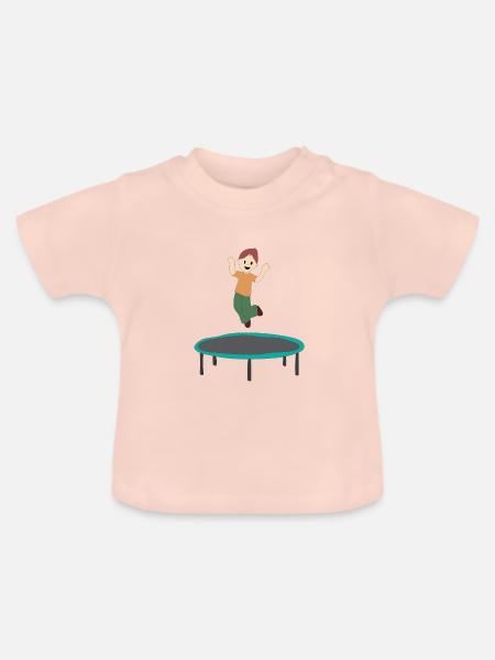 Trampolin - Baby Bio-T-Shirt mit Rundhals - Kristallrosa