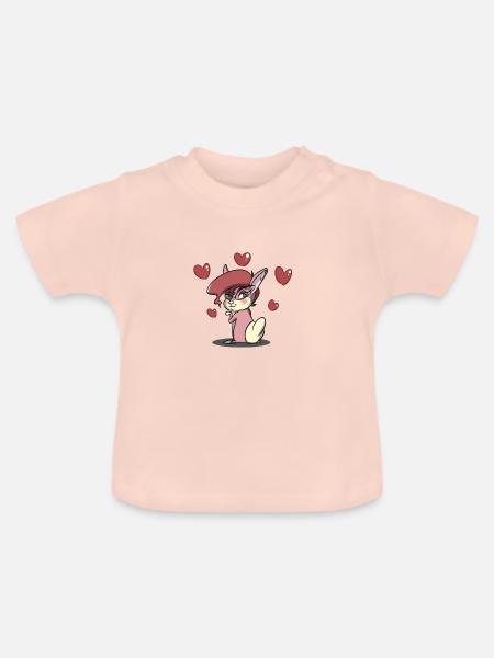 rabbit45 - Baby Bio-T-Shirt mit Rundhals - Kristallrosa