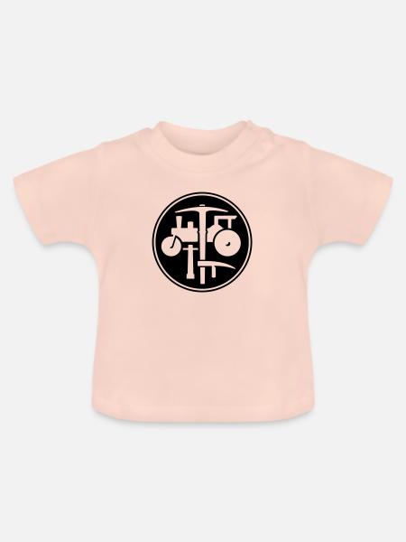 Pflasterer - Baby Bio-T-Shirt mit Rundhals - Kristallrosa