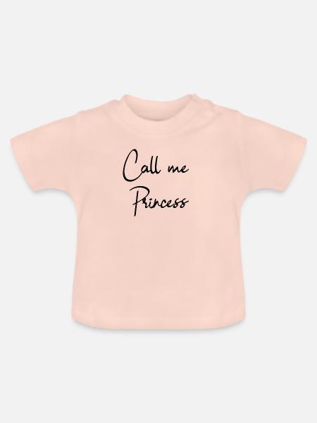 Call me Princess - Baby Bio-T-Shirt mit Rundhals - Kristallrosa