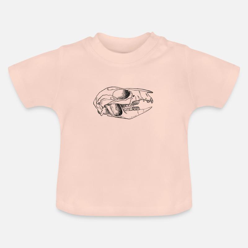 Schaedel Herbivore - T-shirt bio col rond Bébé - rose cristal