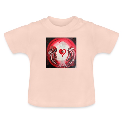 Herzengel Mut - Ekologiczna koszulka niemowlęca z okrągłym dekoltem