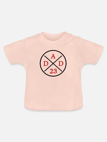 Dad 23 - Baby Bio-T-Shirt mit Rundhals - Kristallrosa