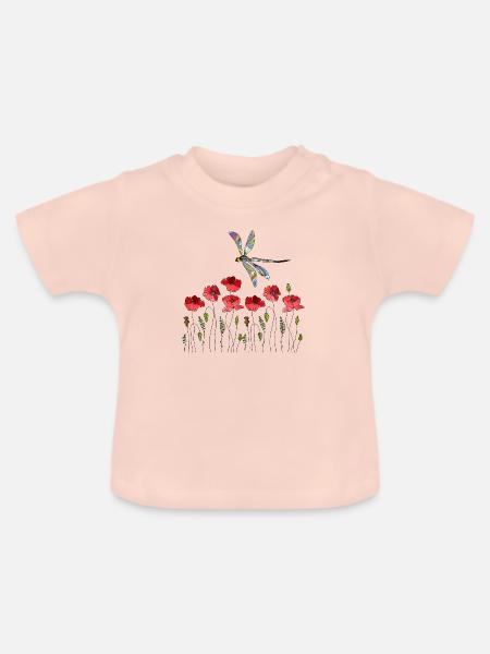 Libelle - Baby Bio-T-Shirt mit Rundhals - Kristallrosa