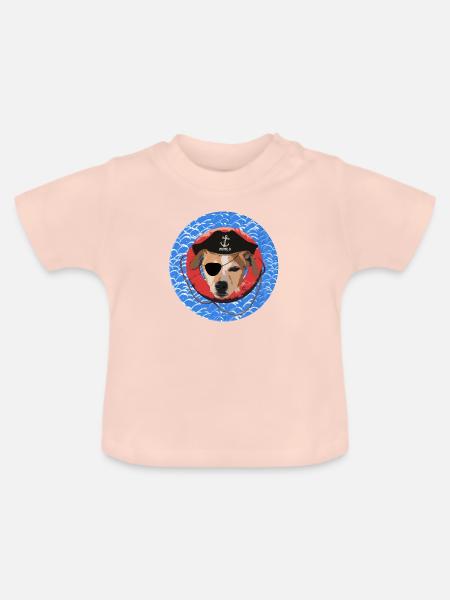 DER PIRATEN TERRIER - Baby Bio-T-Shirt mit Rundhals - Kristallrosa