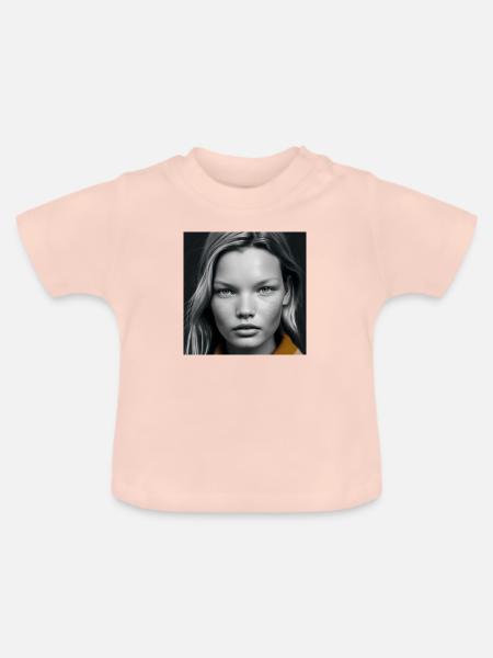 Kate M als Mädchen - Baby Bio-T-Shirt mit Rundhals - Kristallrosa