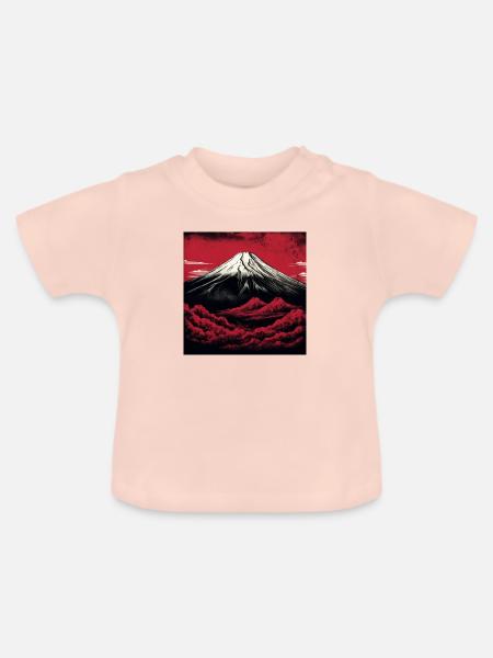 Mount Fuji - Baby Bio-T-Shirt mit Rundhals - Kristallrosa