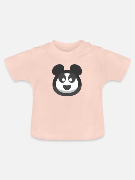 Panda (Bubble) - Baby Bio-T-Shirt mit Rundhals - Kristallrosa