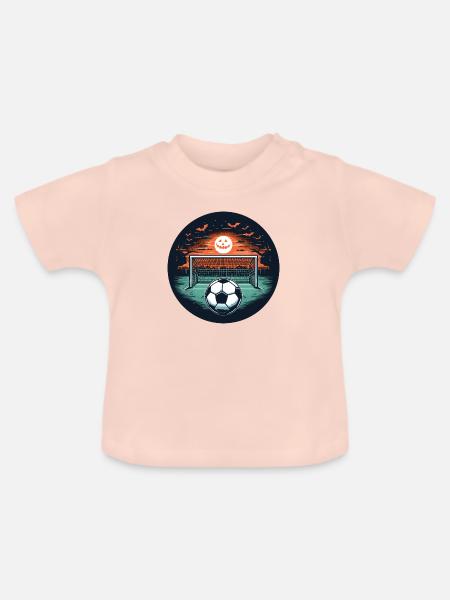 Fußballplatz an Halloween - Baby Bio-T-Shirt mit Rundhals - Kristallrosa