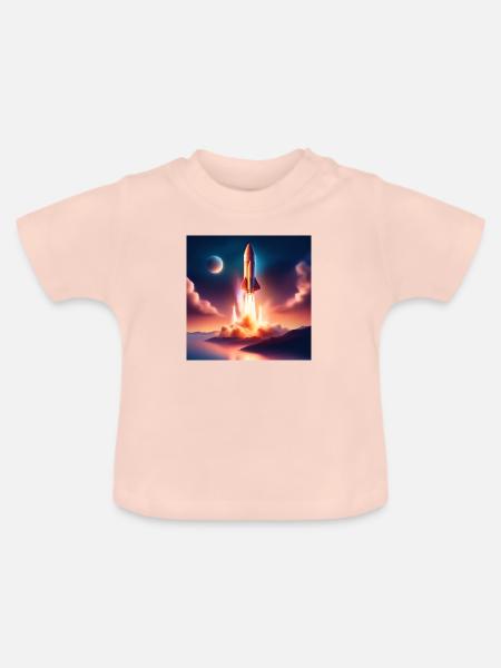Apollo IV - Baby Bio-T-Shirt mit Rundhals - Kristallrosa