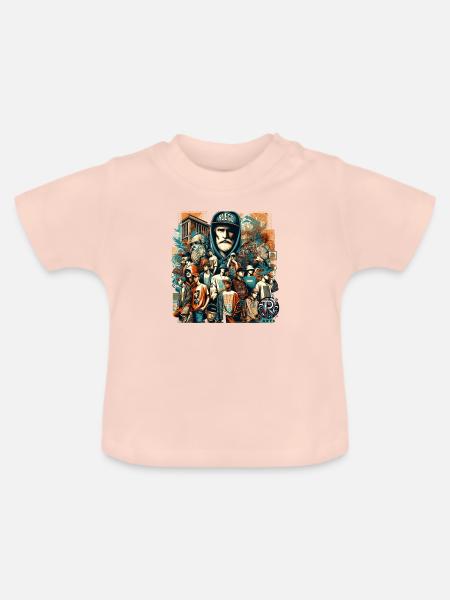 RuegoArts - Baby Bio-T-Shirt mit Rundhals - Kristallrosa