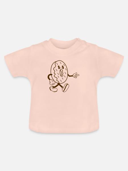 donut comic - Baby Bio-T-Shirt mit Rundhals - Kristallrosa