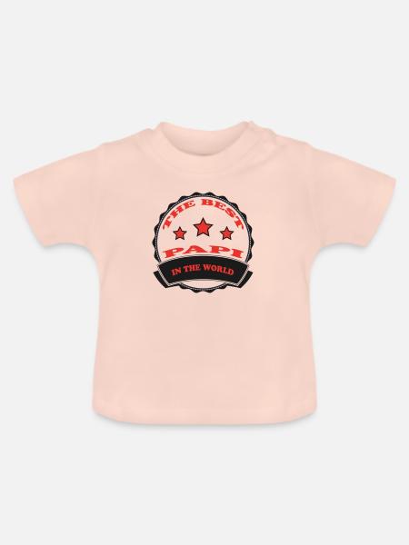 Das beste PAPI - Baby Bio-T-Shirt mit Rundhals - Kristallrosa