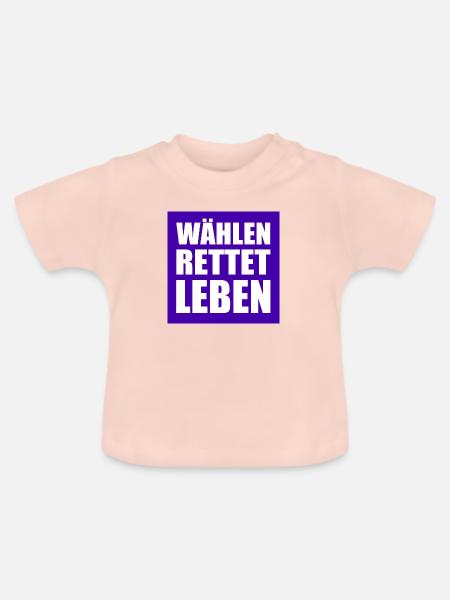 wählen rettet leben - Baby Bio-T-Shirt mit Rundhals - Kristallrosa