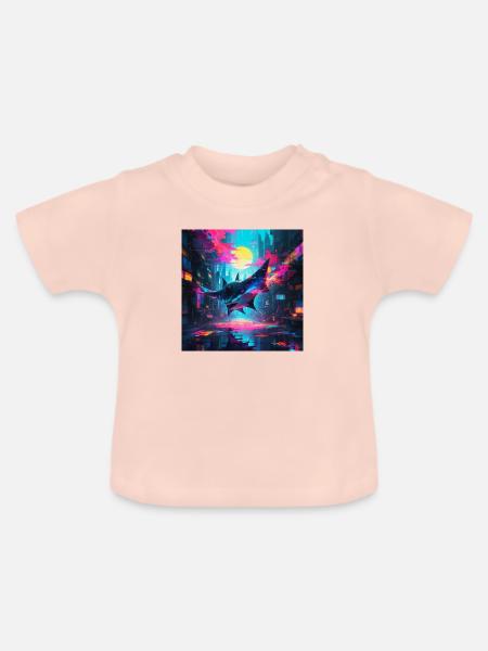 Neon Manta - Baby Bio-T-Shirt mit Rundhals - Kristallrosa