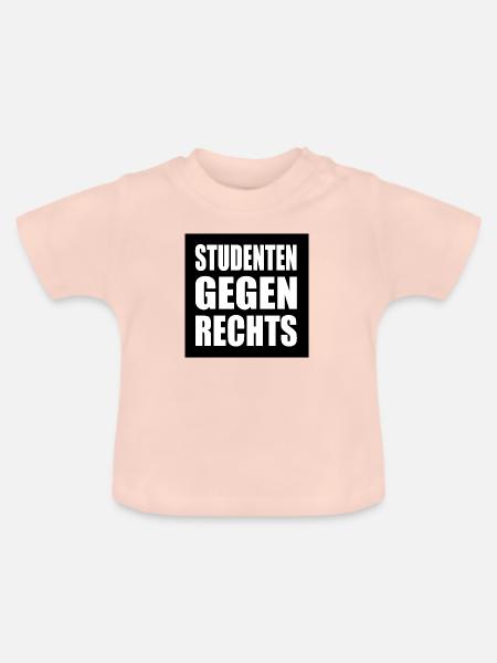 Studenten gegen rechts - Baby Bio-T-Shirt mit Rundhals - Kristallrosa