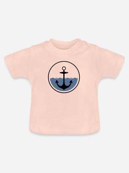 Anker Logo - Baby Bio-T-Shirt mit Rundhals - Kristallrosa