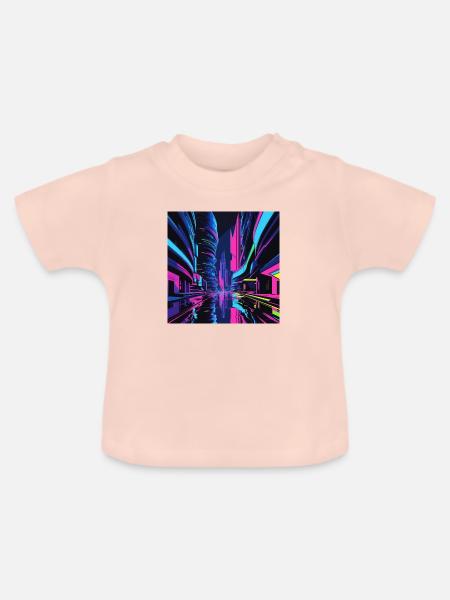 Future City 1 - Baby Bio-T-Shirt mit Rundhals - Kristallrosa