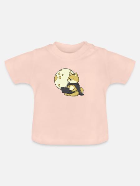 Magic Degen - Moon - Baby Bio-T-Shirt mit Rundhals - Kristallrosa