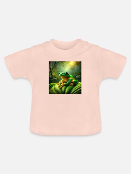Kambo Frog - Baby Bio-T-Shirt mit Rundhals - Kristallrosa