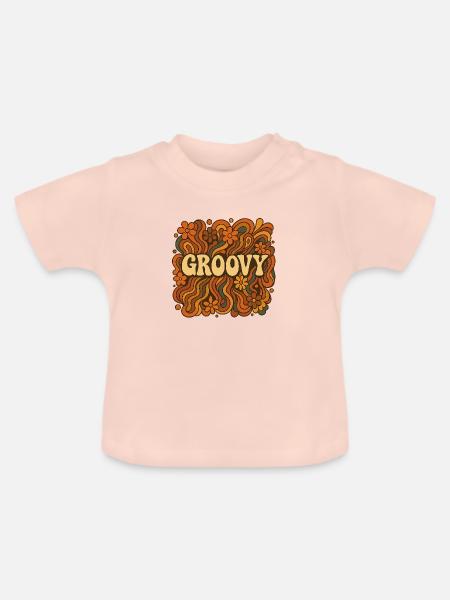 Groovy - Baby Bio-T-Shirt mit Rundhals - Kristallrosa