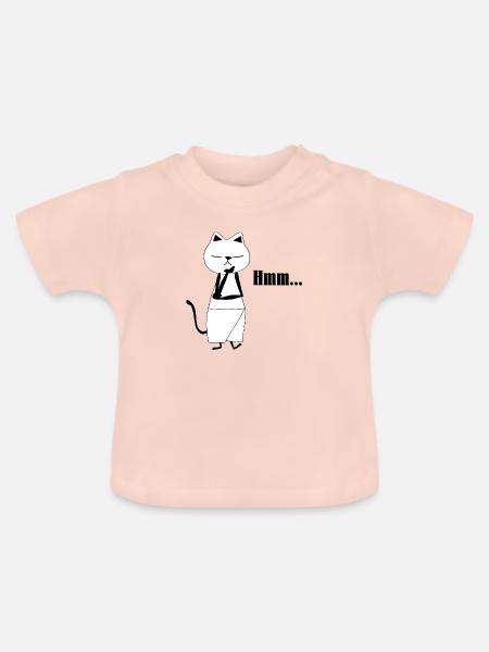 Nekochan Antonio - Baby Bio-T-Shirt mit Rundhals - Kristallrosa