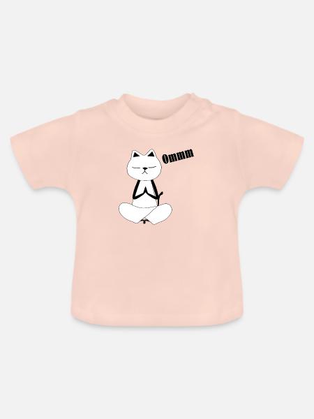 Nekochan Antonio Yoga - Baby Bio-T-Shirt mit Rundhals - Kristallrosa