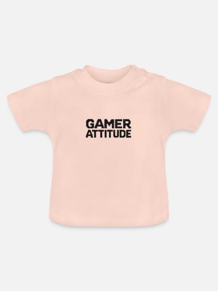 Gamer-Einstellung - Baby Bio-T-Shirt mit Rundhals - Kristallrosa