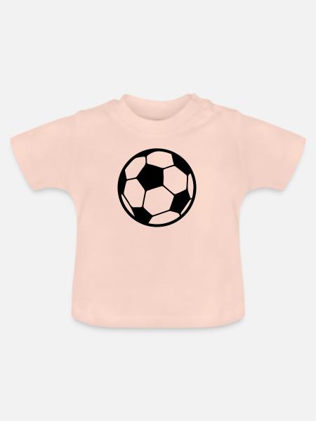 fussball - Baby Bio-T-Shirt mit Rundhals - Kristallrosa