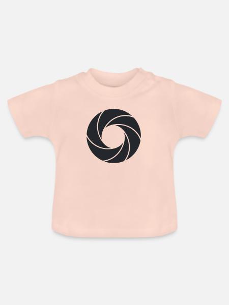 Blende / Aperture (1c) - Baby Bio-T-Shirt mit Rundhals - Kristallrosa