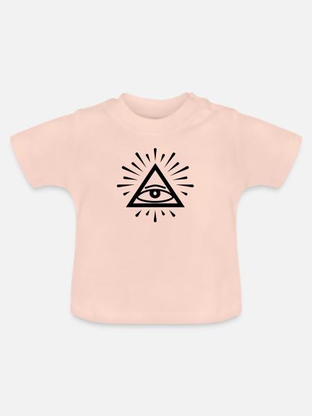Nennen Augen - Baby Bio-T-Shirt mit Rundhals - Kristallrosa
