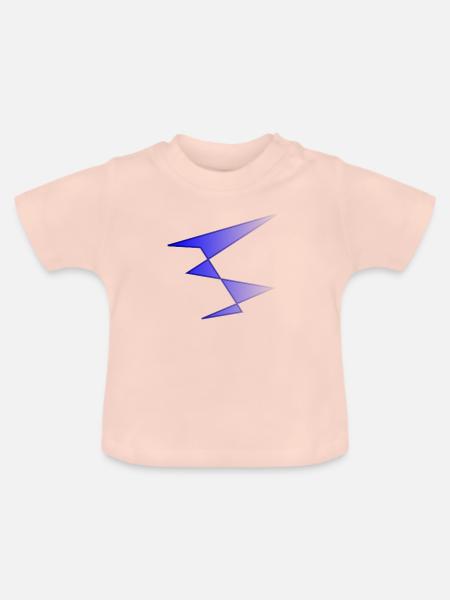 Blaue Kunst - Baby Bio-T-Shirt mit Rundhals - Kristallrosa