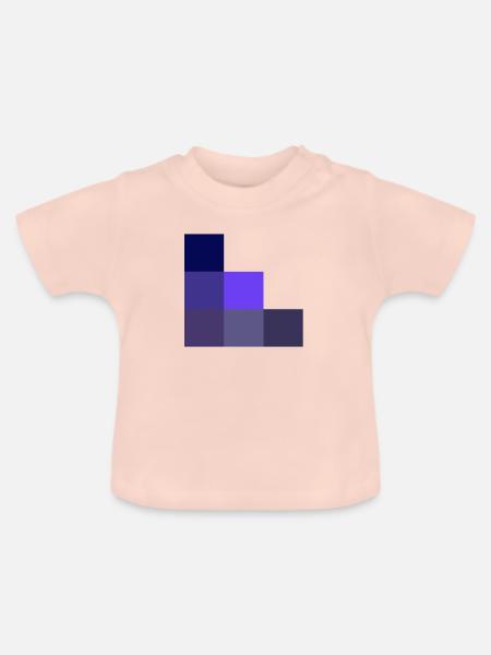 Geometrisch - Baby Bio-T-Shirt mit Rundhals - Kristallrosa