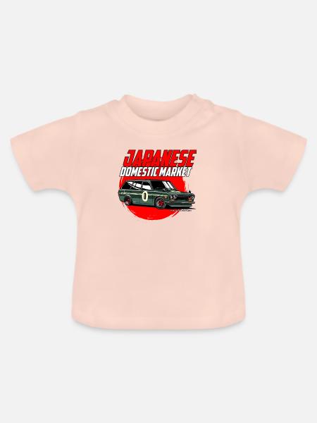 Japanese car style - Baby Bio-T-Shirt mit Rundhals - Kristallrosa