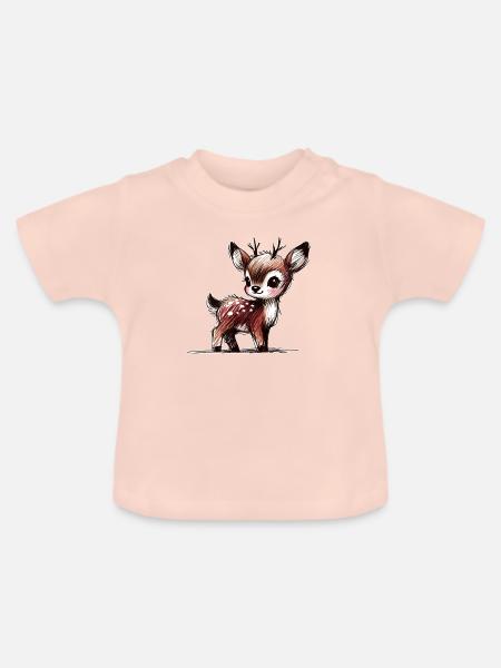 Rehlein - Baby Bio-T-Shirt mit Rundhals - Kristallrosa