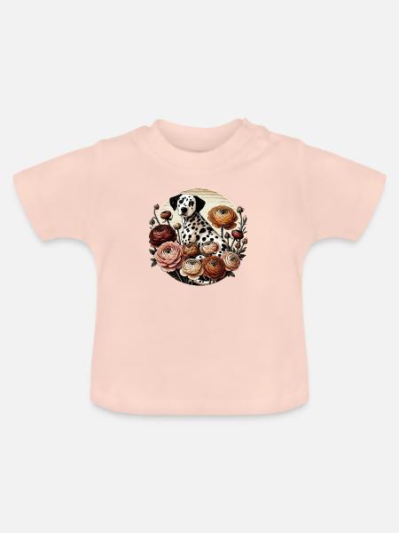 Dalmatiner - Baby Bio-T-Shirt mit Rundhals - Kristallrosa