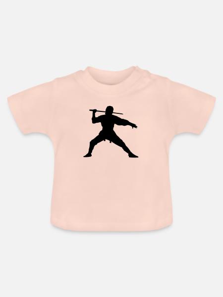 Ninja - Baby Bio-T-Shirt mit Rundhals - Kristallrosa