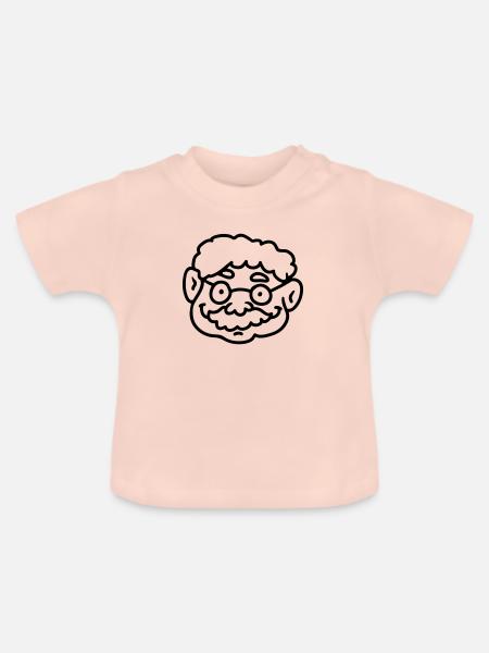 Opa - Wissenschaftler - line - Baby Bio-T-Shirt mit Rundhals - Kristallrosa